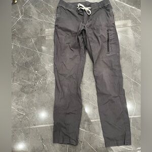 Men's Vuori Ripstop Pants Grey Medium Drawstring Performance